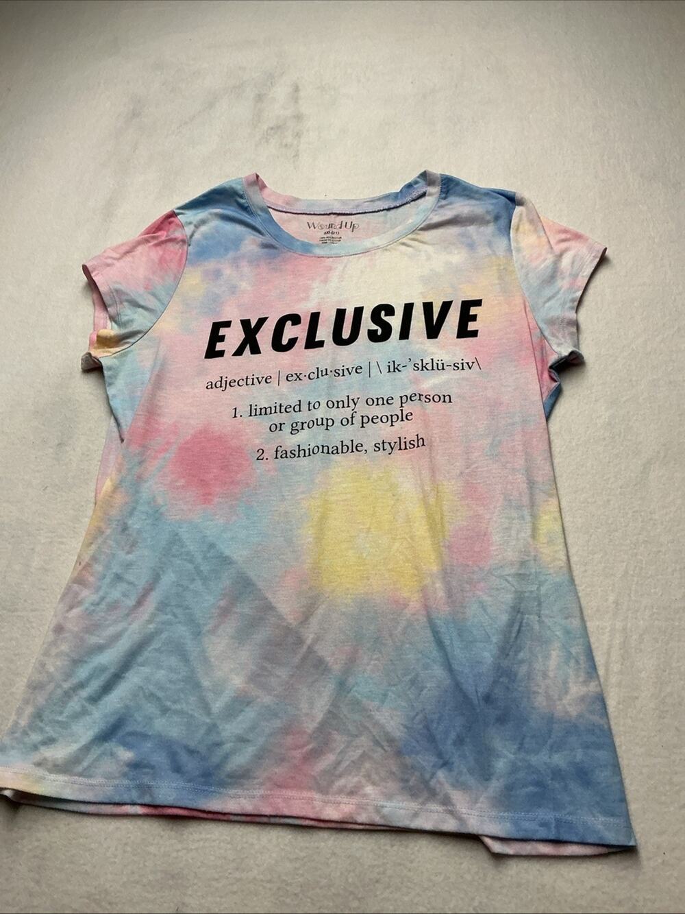 Wound Up Exclusive Definition 3X Women's Cap Sleeve T-Shirt Pastel Tie Dye,3796